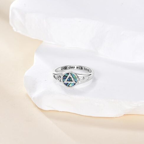 خاتم رصانة من الفضة الإسترليني AA مجوهرات لمدمني الكحول المجهولين للأمهات in Kuwait