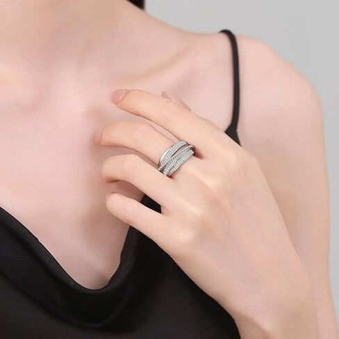YienDoo Vintage X Criss Cross Ring Silver Wide Index Finger Rings Statement Open Wide Index Finger Ring Chunky Index Finger Rings Costume Jewelry for Women in Saudi Arabia