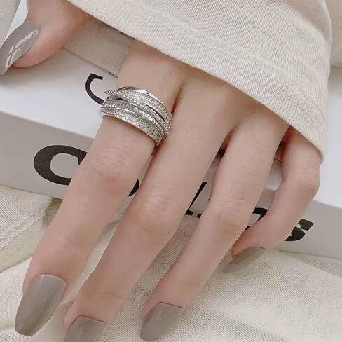 YienDoo Vintage X Criss Cross Ring Silver Wide Index Finger Rings Statement Open Wide Index Finger Ring Chunky Index Finger Rings Costume Jewelry for Women in Saudi Arabia