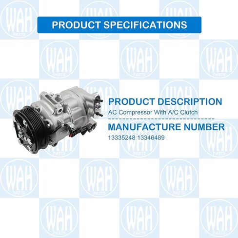AC Compressor with A/C Clutch Compatible with 2011 Chevrolet Cruze 1.4L 13335248 13346489 in Saudi Arabia