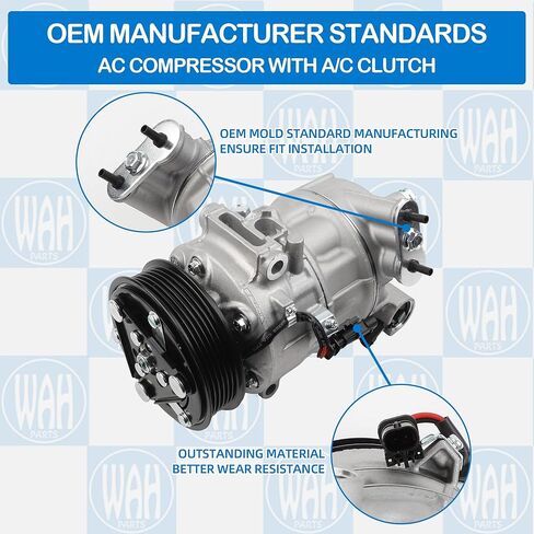 AC Compressor with A/C Clutch Compatible with 2011 Chevrolet Cruze 1.4L 13335248 13346489 in Saudi Arabia