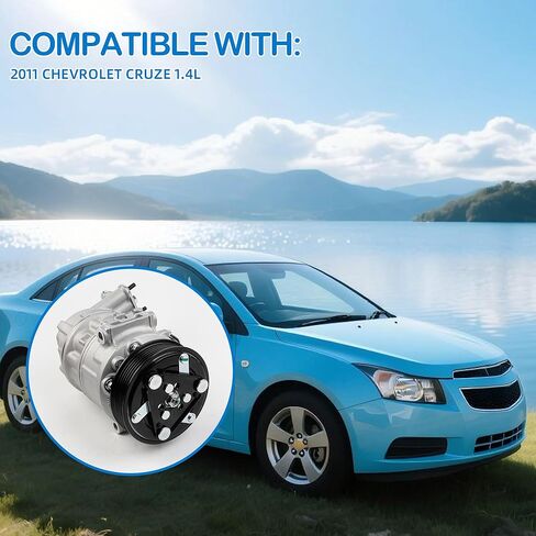 AC Compressor with A/C Clutch Compatible with 2011 Chevrolet Cruze 1.4L 13335248 13346489 in Saudi Arabia