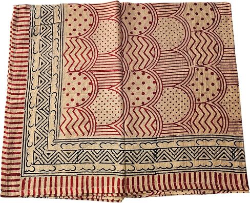 Sanganeri Traditional Handblock Printed Handmade Sarong Pareo Wrap for Women, Size - 44 inch X 72 inch | INDIANHANDICRAFT Multicolor in Saudi Arabia