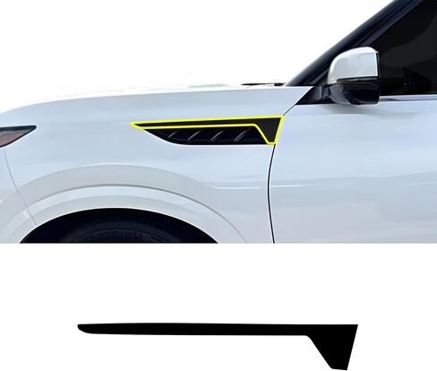 BOGAR TECH DESIGNS for Infiniti QX80 2025-2027 Side Fender Badge Chrome Delete – Precut Vinyl Trim Overlay, Gloss Black Blackout Look in Saudi Arabia