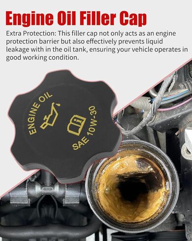 2 PCS 53010654AA Engine Oil Filler Cap Compatible with Jeep Grand Cherokee 1997-2006; Replace 04648831AA in Saudi Arabia