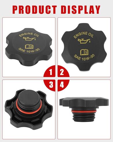 2 PCS 53010654AA Engine Oil Filler Cap Compatible with Jeep Grand Cherokee 1997-2006; Replace 04648831AA in Saudi Arabia