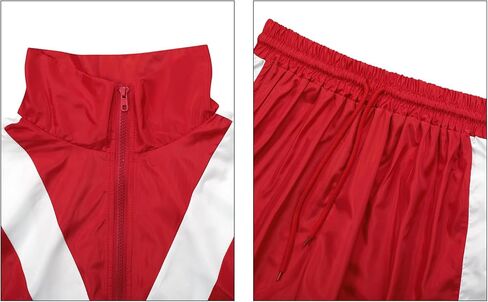 LAJIOJIO Women's 2 Piece Tracksuit Outfits,Zipper Long Sleeve Crop Jacket and Drawstring Pants Set with Pockets in Saudi Arabia