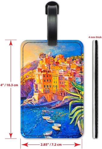 Italy Seaside Village - Luggage ID Tags - Suitcase Identification Cards - Set of 2 in Saudi Arabia