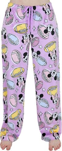 Disney Pajama Pants for Women, Brushed Fleece Mickey and Minnie Mouse Pajamas for Women, Football All Star Pjs, S-M-L-XL in Saudi Arabia