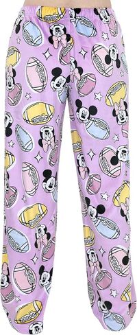 Disney Pajama Pants for Women, Brushed Fleece Mickey and Minnie Mouse Pajamas for Women, Football All Star Pjs, S-M-L-XL in Saudi Arabia
