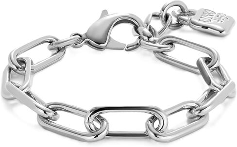 Uno de 50 SER VALIENTE Paperclip Link Chain Bracelet, 7" Extendable to 8", Handmade in Spain in Saudi Arabia