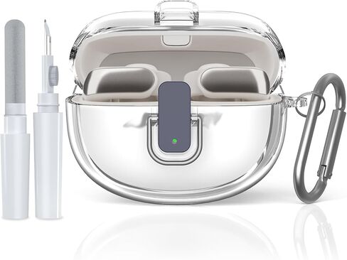 [Secure Lock] for Bose Ultra Open Earbuds Case(2024), TUDIOW Clear TPU Shockproof Protective Cover for Bose Open Ear Wireless Earbuds Accessories with Cleaning Kit& Keychain (Clear) in Kuwait