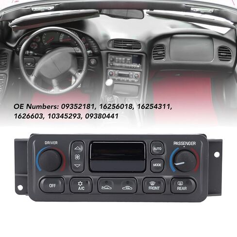 Climate Control Module Enhanced Comfort AC Heater Control Panel Switch Replacement for C5 1997 to 2004, Fix Display Issues with OE Numbers 09352181, 16256018, 16254311, 1626603 in Kuwait