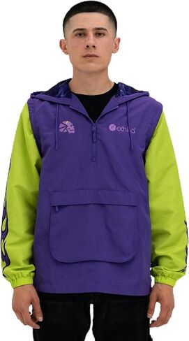 Ethika Men's Anorak Hooded Quarter-Zip Puffer Coat - Slay 'Em in Saudi Arabia