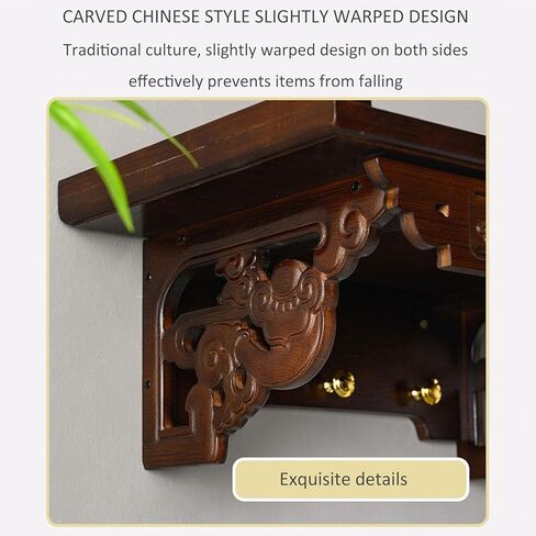 Wall-Mounted Buddha Statue Stand Shrine Altar Table ,Guanyin God Of Wealth Guangong Display Pedestal Offering Pooja Table, Bamboo Prayer Buddhist Niche Incense Table Tribute Table Puja Table in Saudi Arabia