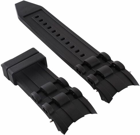 حزام ساعة Ewatchparts 26 ملم من السيليكون الأسود متوافق مع Invicta Pro Diver 6977 6978 6981 in Saudi Arabia