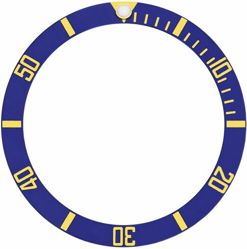 Ewatchparts Bezel Insert Aluminum Compatible With Rolex Submariner Blue 16610 16610LV 16613 Gold Font in Saudi Arabia
