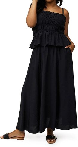 Torrid Women's Plus Size Skirt - Tea Length Shirred Skirt in Saudi Arabia