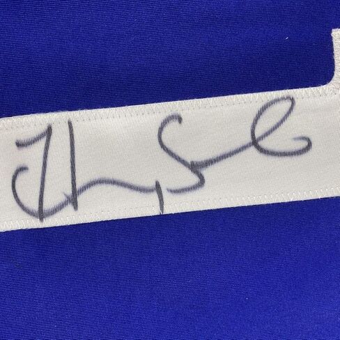 Framed Autographed/Signed Hope Solo 33x42 United States USA Blue Soccer Jersey JSA COA in Saudi Arabia
