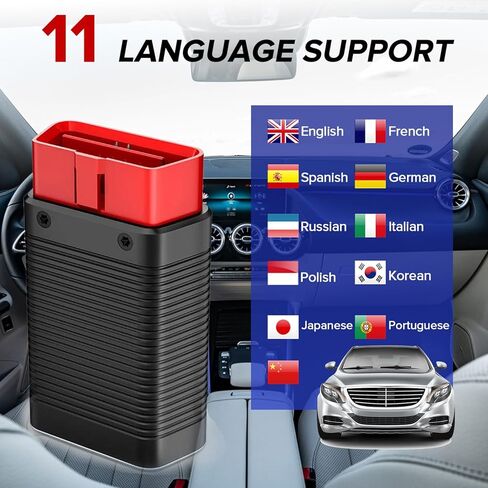 LAUNCH AIOBD Bluetooth OBD2 Scanner - Full System Diagnostics, AI Explains Faults Simply, Parts/Labor/Cost Estimates, Works with iPhone & Android in Saudi Arabia