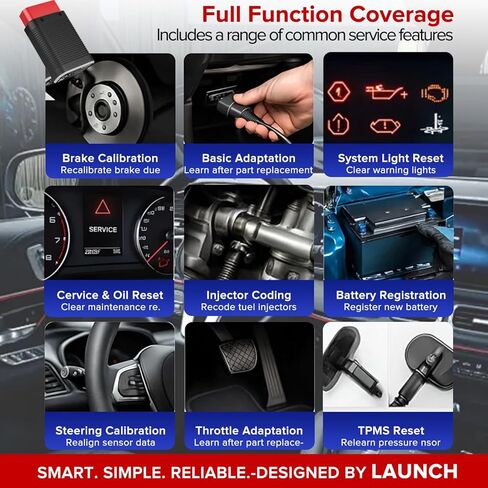 LAUNCH AIOBD Bluetooth OBD2 Scanner - Full System Diagnostics, AI Explains Faults Simply, Parts/Labor/Cost Estimates, Works with iPhone & Android in Saudi Arabia