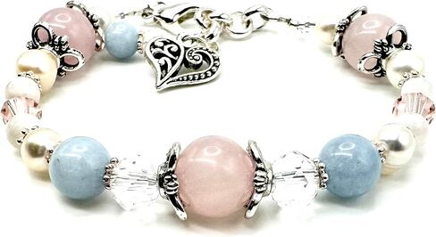 Luna Love Fertility and Pregnancy Bracelet Featuring Natural Gemstones Rose Quartz, Moonstone, Crystal Healing Jewelry in Saudi Arabia