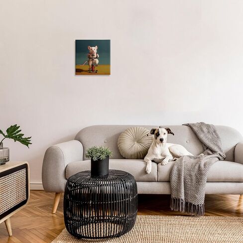 Stupell Industries Funny Workout Mouse Canvas Wall Art by Lucia Heffernan in Kuwait