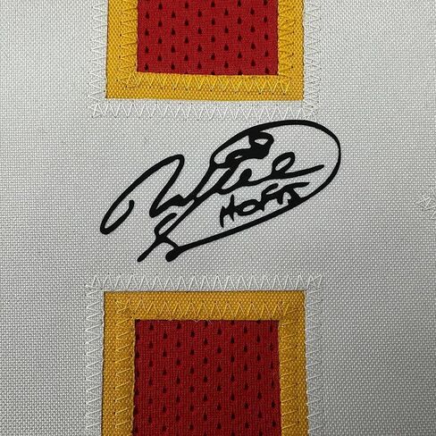 Framed Facsimile Autographed Will Shields 35x39 Kansas City Red Reprint Laser Auto Football Jersey in Saudi Arabia