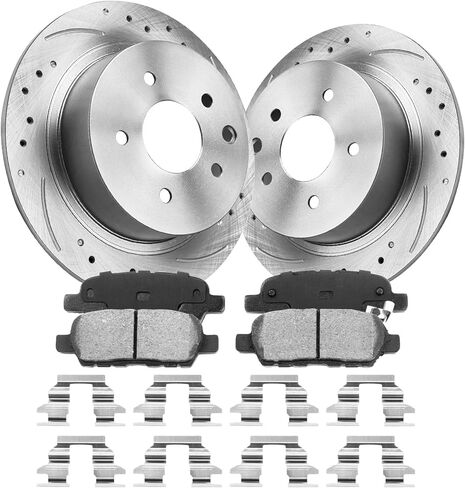 Anpulsero Rear Brake Kit, Brake Rotors and Ceramic Brake Pads Compatible with 2013-2019 Nissan Sentra, 2002-2023 Nissan Altima(2019-2023 with Manual Parking Brake) - 291.5mm(11.5in)- Rear Brake Rotors in Saudi Arabia