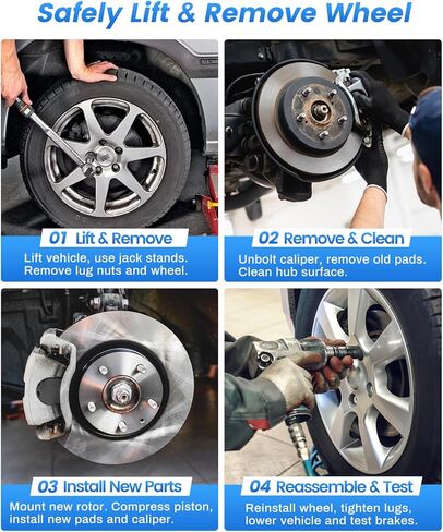 Anpulsero Rear Brake Kit, Brake Rotors and Ceramic Brake Pads Compatible with 2013-2019 Nissan Sentra, 2002-2023 Nissan Altima(2019-2023 with Manual Parking Brake) - 291.5mm(11.5in)- Rear Brake Rotors in Saudi Arabia