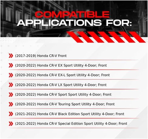 مجموعة الفرامل الأمامية R1 Concept لسيارة هوندا CR-V 2017-2022| دوارات الفرامل الفارغة| طقم دواسات ووسادات الفرامل السيراميكية | الأجهزة متضمنة in Kuwait
