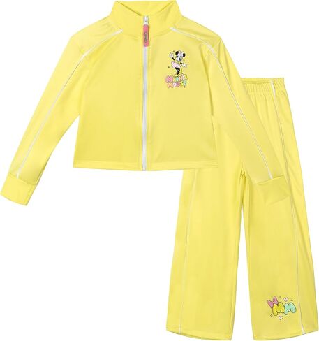 Disney Minnie Mouse Girls Zip Up Jacket and Pants Tracksuit Outfit Set Toddler to Big Kid Sizes (2T - 10-12) in Saudi Arabia