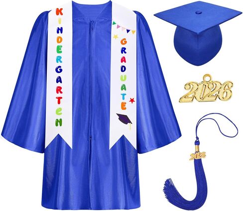 2026 Kindergarten Graduation Cap and Gown Tassel Set for Kindergarten Preschool Toddler Children in Kuwait