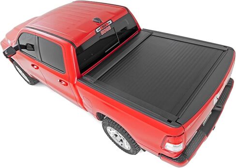 غطاء تونيو قابل للسحب من Rough Country لسيارة Ram 1500/1500 TRX (2019–2025) Crew Cab - يناسب سرير مقاس 5'7 بوصات (67.4 بوصة)، تركيب بدون أدوات، مقاوم للطقس، وصول كامل للسرير in Saudi Arabia