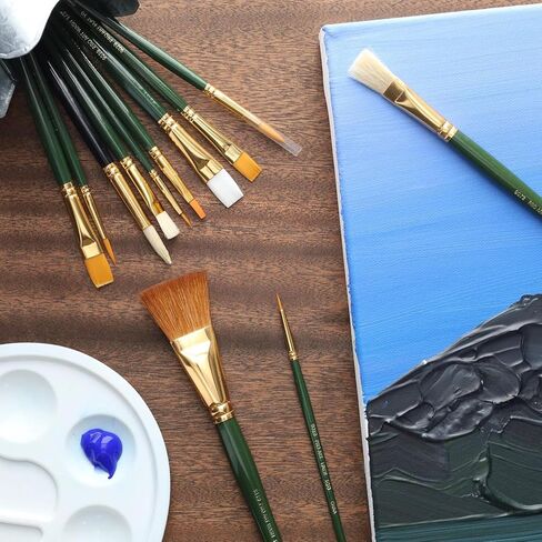 Pro Art Brush White Bristle Flat #8 Pkg, Paint Brushes, Acrylic Paint Brush Set, Brushes Acrylic Painting, Small Brushes, Paintbrush, Brushes in Saudi Arabia