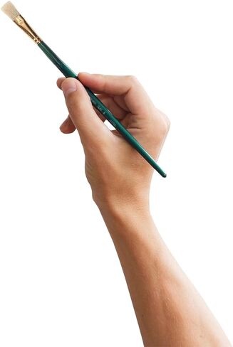 Pro Art Brush White Bristle Flat #4 Pkg، فرش طلاء، مجموعة فرش طلاء أكريليك، فرش طلاء أكريليك، فرش صغيرة، فرشاة رسم، فرش in Saudi Arabia