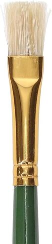 Pro Art Brush White Bristle Flat #4 Pkg، فرش طلاء، مجموعة فرش طلاء أكريليك، فرش طلاء أكريليك، فرش صغيرة، فرشاة رسم، فرش in Saudi Arabia