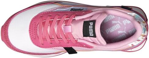 PUMA Kids Girls Future Rider Nail Glam Lace Up Sneakers Shoes Casual - Pink, White in Saudi Arabia