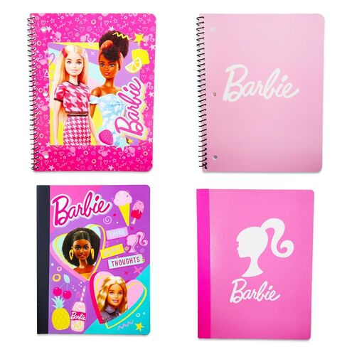 Barbie Notebooks for School - Bundle Includes 4 Notebooks for Kids Plus Stickers, Bookmark, More School Supplies for Girls, Kids in Saudi Arabia