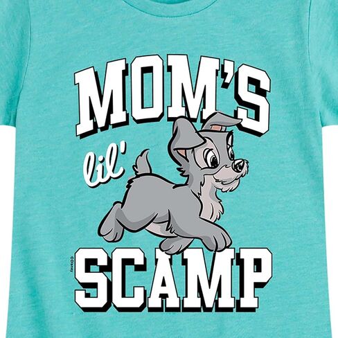 Disney Lady and The Tramp - Moms Lil Scamp - Toddler and Youth Girls Short Sleeve Graphic T-Shirt in Saudi Arabia