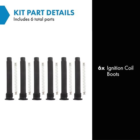 TRQ Ignition Coil Boot Set Compatible with 2011-2017 Chrysler 200 2011-2021 300 2011-2016 Town & Country 2011-2014 Dodge Avenger Challenger Charger 2011-2015 Durango 2011-2020 Grand Caravan in Saudi Arabia