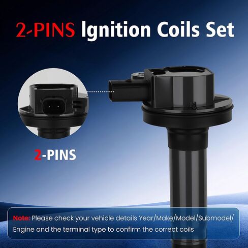Ignition Coil Packs for Ford Edge Explorer F150 Flex MKS MKT MKZ 3.5 3.7 V6, for Mazda 6 CX-9 2007 2008 2009 2010 2011 2012 2013 2014 2015 2016 3.7L 3.5L, for Lincoln UF553 DG520 UF595, Pack of 6 in Saudi Arabia
