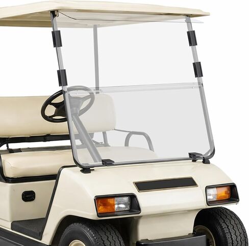 الزجاج الأمامي ECOTRIC متوافق مع 1982-2000.5 Club Car DS الزجاج الأمامي القابل للطي لسيارة الجولف الشفافة in Saudi Arabia