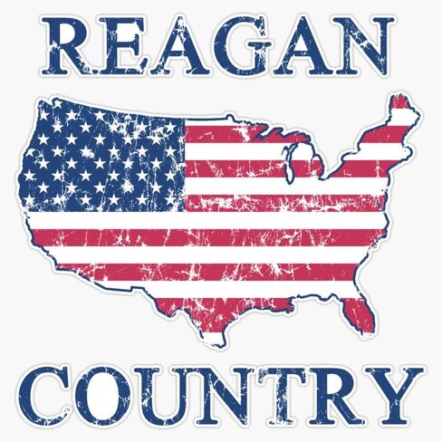 Retro 80S Reagan Country Sticker Vinyl Decal Bumper Sticker 5" in Saudi Arabia