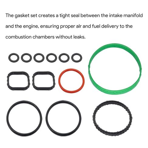 Engine Intake Manifold Gasket Set Fit for Ford Lincoln Vehicle Edge Explorer F-150 Police Mustang Flex Taurus Transit-150 250 350 for MKS MKT MKZ MKX 2011-2020 Replace MS97118-1 MS971181 in Saudi Arabia