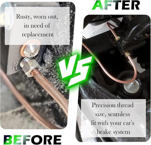 35PCS 1/4 & 3/16 Brake Line Fittings Kit,Metric Brake Line Fittings Assortment Brakes Lines Inverted Tube Nuts,Universal Brakes Lines Kit Car Accessories for Cars,SUVs,Trucks in Kuwait