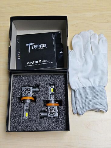 أحدث لمبات الإضاءة H11، سطوع 110,000 لومن، 6500 كلفن مصابيح ضباب بيضاء باردة H9/H8/H16، عمر خدمة 10 سنوات مع مروحة تبريد، حجم صغير حقيقي 1:1، القيادة، مجموعات مصابيح الضباب والبقع in Kuwait