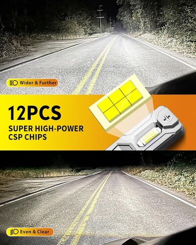 أحدث لمبات الإضاءة H11، سطوع 110,000 لومن، 6500 كلفن مصابيح ضباب بيضاء باردة H9/H8/H16، عمر خدمة 10 سنوات مع مروحة تبريد، حجم صغير حقيقي 1:1، القيادة، مجموعات مصابيح الضباب والبقع in Kuwait