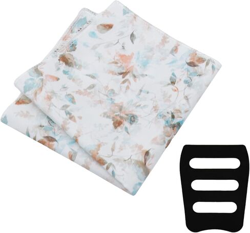 Floral Handkerchief for Men,Cotton Pocket Squares for Men with Holder, Mens handkerchiefs for Wedding Prom Party in Saudi Arabia