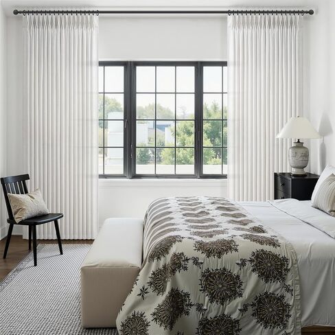 Unique 88 Inch Birch Pinch Pleat Dining Room Curtains 2 Panels Set, Memory Shape Pleated Linen Semi Sheer Heavy Curtain Light Filtering Privacy W50 x L88 Inches Long Neutral Windows Drapes Cream Beige in Saudi Arabia